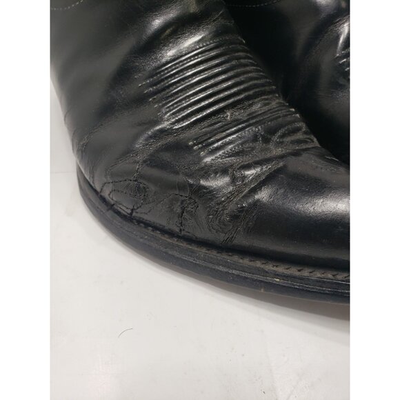 Vintage Tony Lama Mens Black Western Cowboy Size 9D Style Number 6213 Pre Owned main image 4